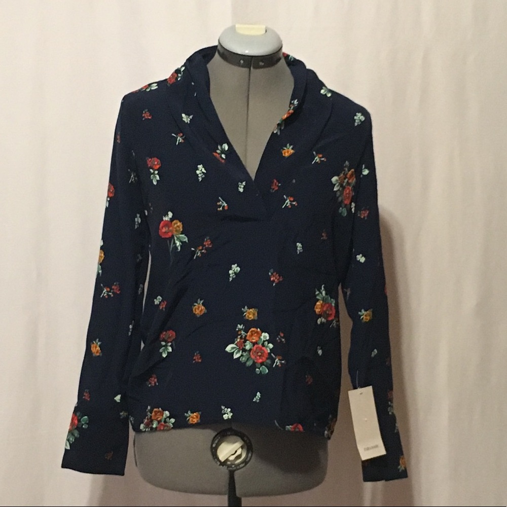 NWT Zara Basic Floral Blouse